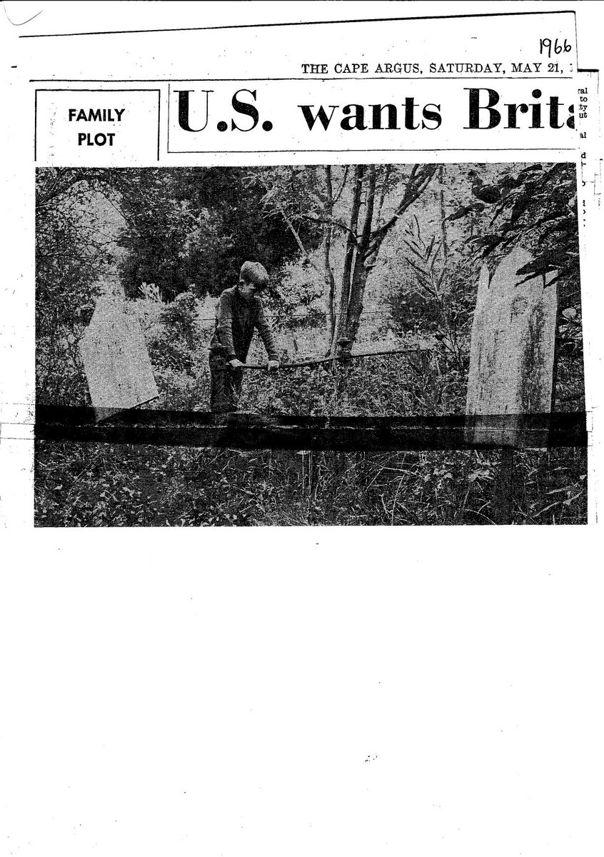 1. Cape Argus newspaper clipping 1966