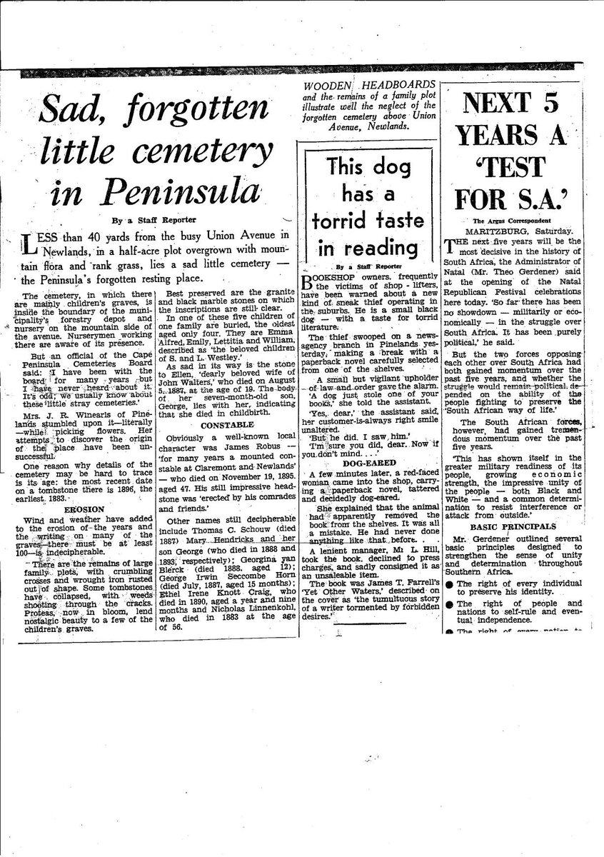 2. Cape Argus newspaper clipping 1966