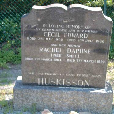 HUSKISSON Cecil Edward 1902-1960 &amp; Rachel Daphne SMIT 1904-1992