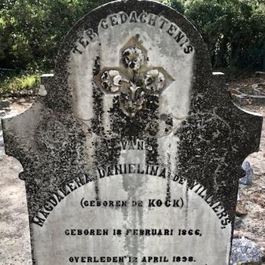 VILLIERS Magdalena Danielina, de nee DE KOCK 1866-1898