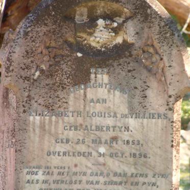 VILLIERS Elizabeth Louisa, de nee ALBERTYN 1853-1896
