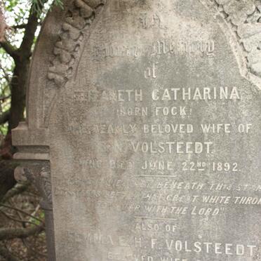 VOLSTEEDT Elizabeth Catharina nee FOCK -1892