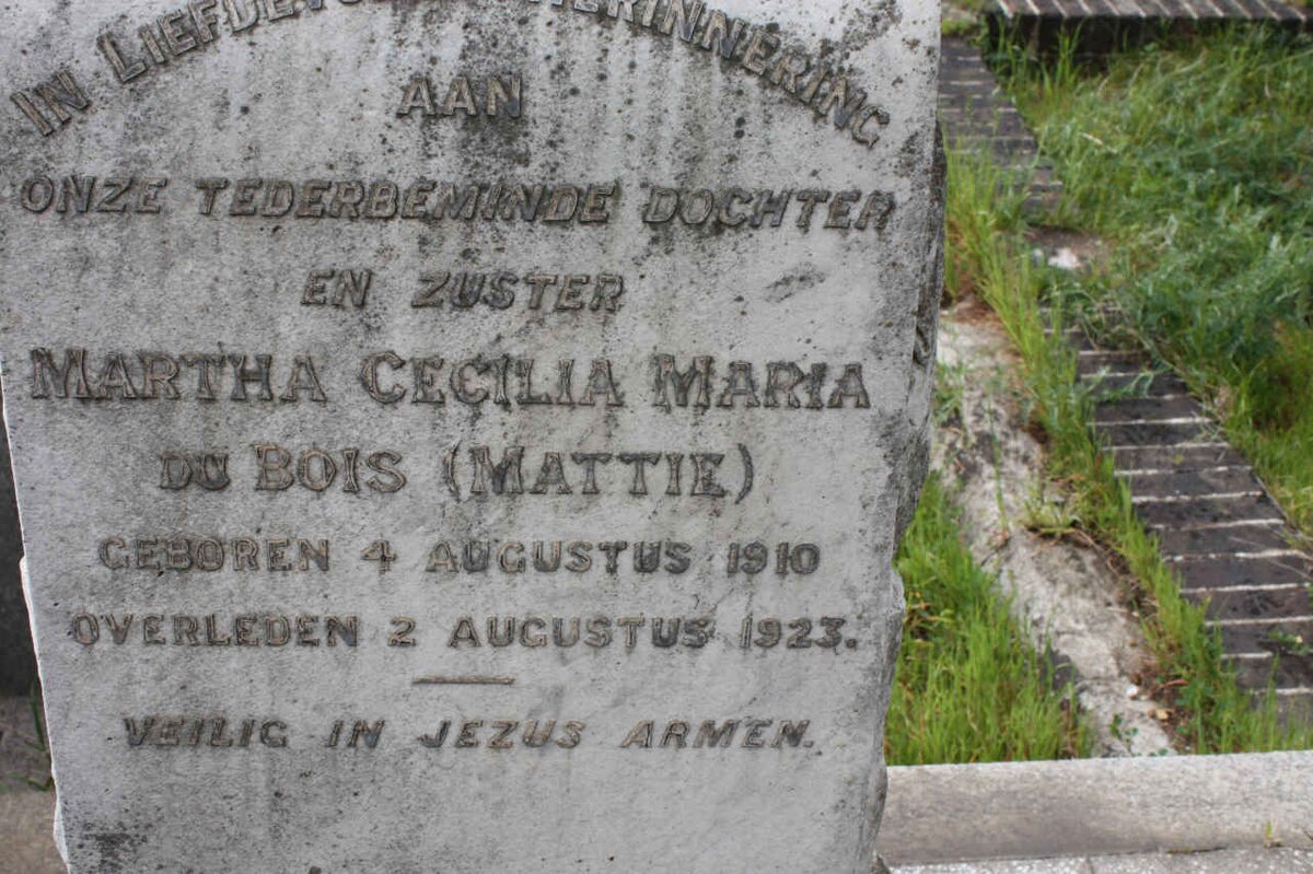 BOIS Martha Cecilia Maria, du 1910-1923
