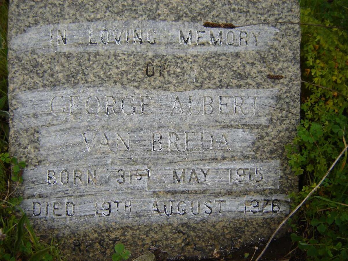 BREDA George Albert, van 1915-1976