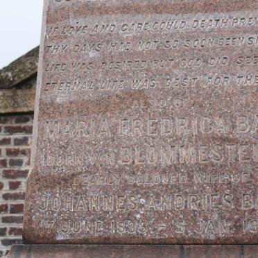 BAM Maria Fredrica nee VAN BLOMMESTEIN  1835-1902