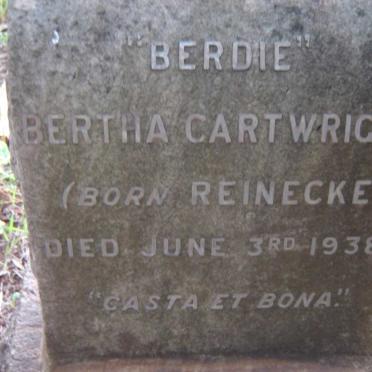 CARTWRIGHT Bertha nee REINECKE -1938