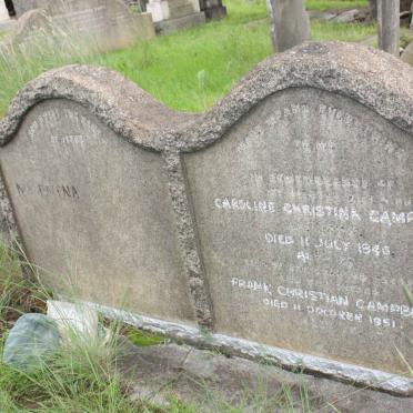 CAMPBELL Frank Christian -1951 &amp; Caroline Christina -1946