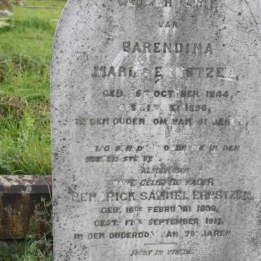 ERNSTZEN Hendrick Samuel 1838-1912 &amp; Barendina Maria 1844-1896