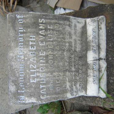 EVANS Elizabeth Catherine nee CORNEILISE -1918