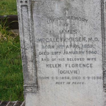 FEHRSEN James McCall 1853-1940 &amp; Helen Florence OGILVIE 1858-1954