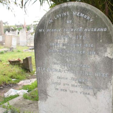 HITE John 1856-1918 &amp; Eleanora Christina JEARY -1937