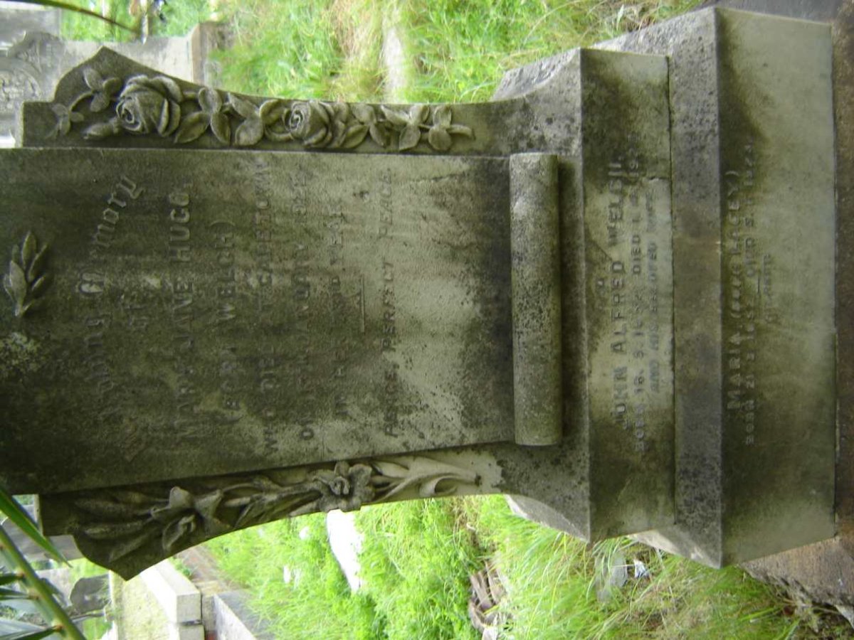 HUGO Maria Jane nee WELCH -1922 :: WELCH John Alfred 18??-19?? :: ? Maria nee LACEY 1852-1924