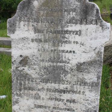 JOHNSON Petrus Johannes 1845-1921 &amp; Catherina F. PANNEWITZ -1911