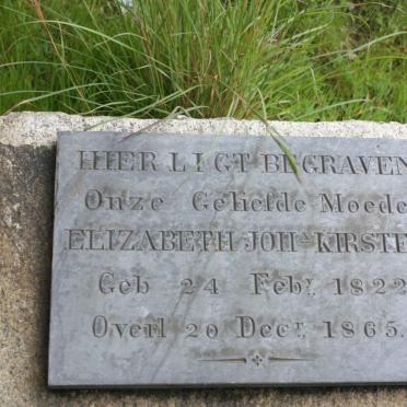 KIRSTEN Elizabeth Joh. 1822-1865