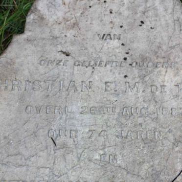 KOCK Christian E.M., de -1887 &amp; Hendrika J. KERDEL -1915 