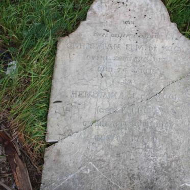 KOCK Christian E.M., de -1887 &amp; Hendrika J. KERDEL -1915