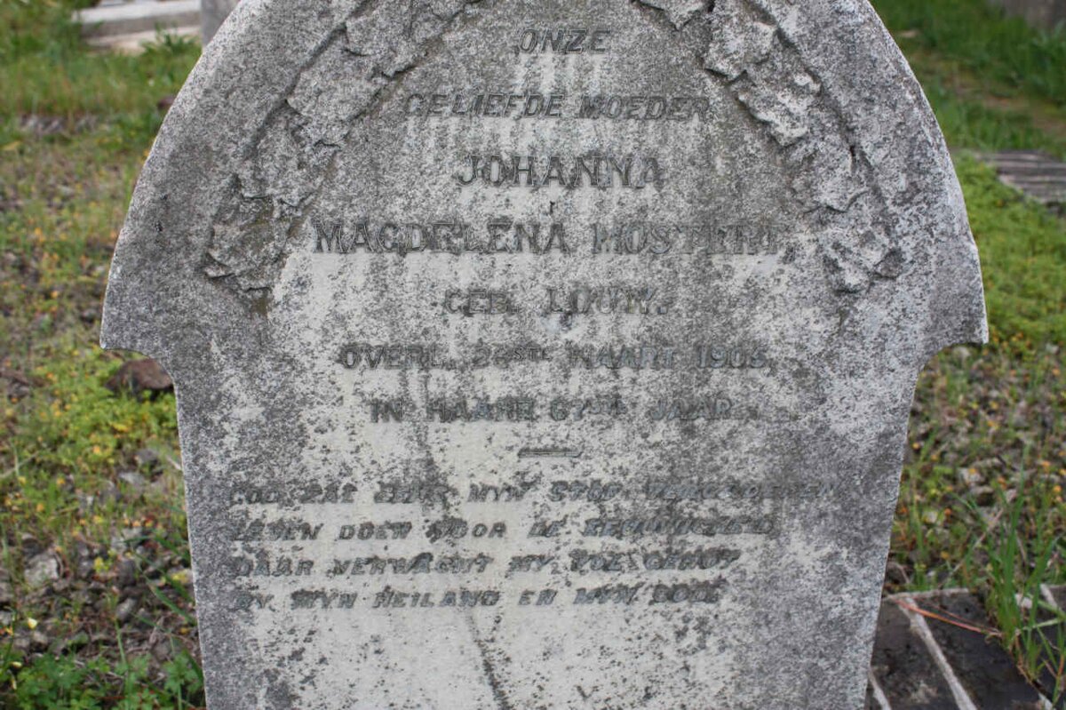 MOSTERT Johanna Magdalena nee LOUW -1905