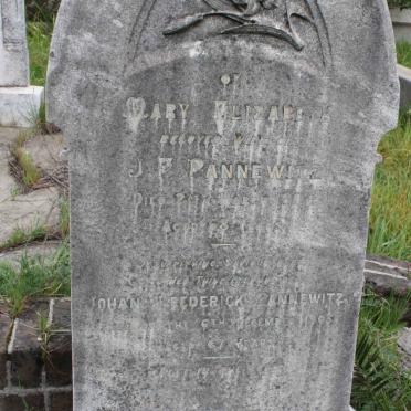 PANNEWITZ Johan Frederick -1905 &amp; Mary Elizabeth -1904