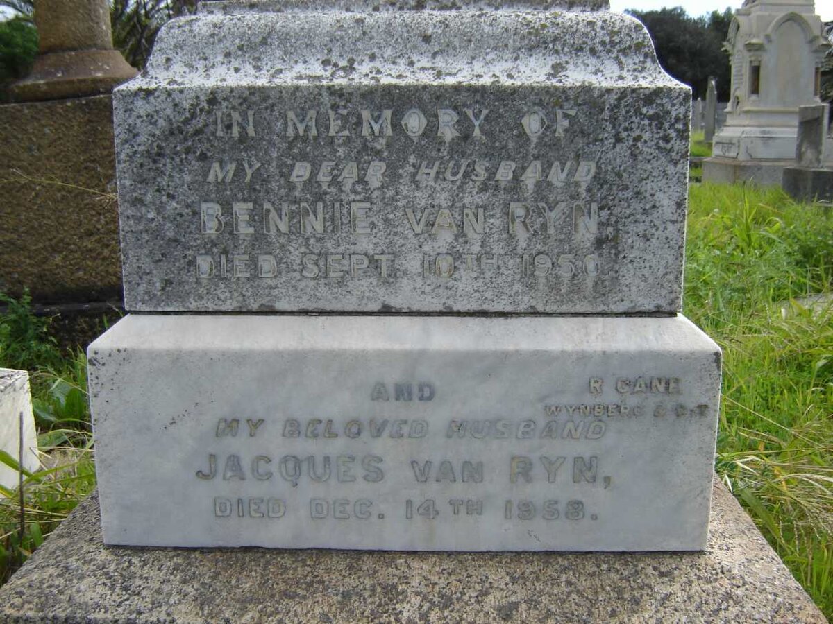 RYN Bennie, van -1950 :: VAN RYN Jacques -1958