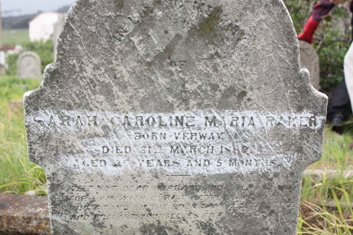 RAKER Sarah Caroline Maria nee VERWAY -188?