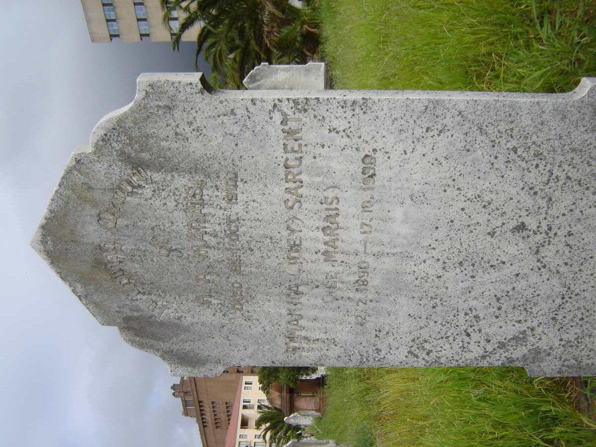 SARGENT Johanna nee MARAIS 1890-1959