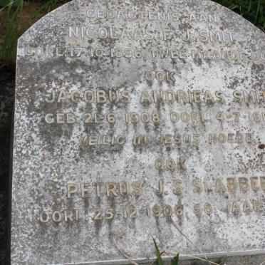SMIT Johannes Franciscus Slabber 1864-1934 &amp; Maria Johanna SLABBER 1868-1917 