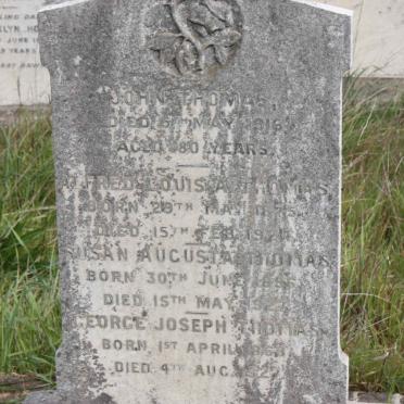 THOMAS John -1916 :: THOMAS Alfred Louis A. 1875-1924 :: THOMAS Susan Augusta 1856-1927 :: THOMAS George Joseph 1868-1927