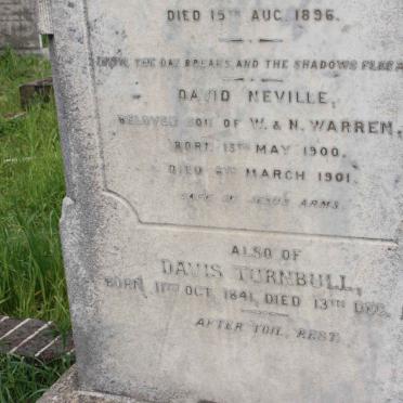 WARREN David Neville 1900-1901 :: TURNBULL Davis 1841-1908
