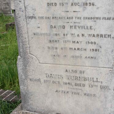 WARREN David Neville 1900-1901 :: TURNBULL Davis 1841-1908