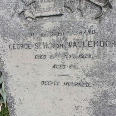 WALLENDORF George S.H., von -1928