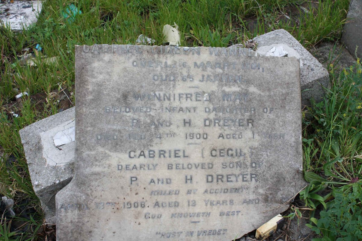 WANNENBURG Gabriel Gideon -1901 :: DREYER Winnifred May -1900  :: DREYER Gabriel  -1906
