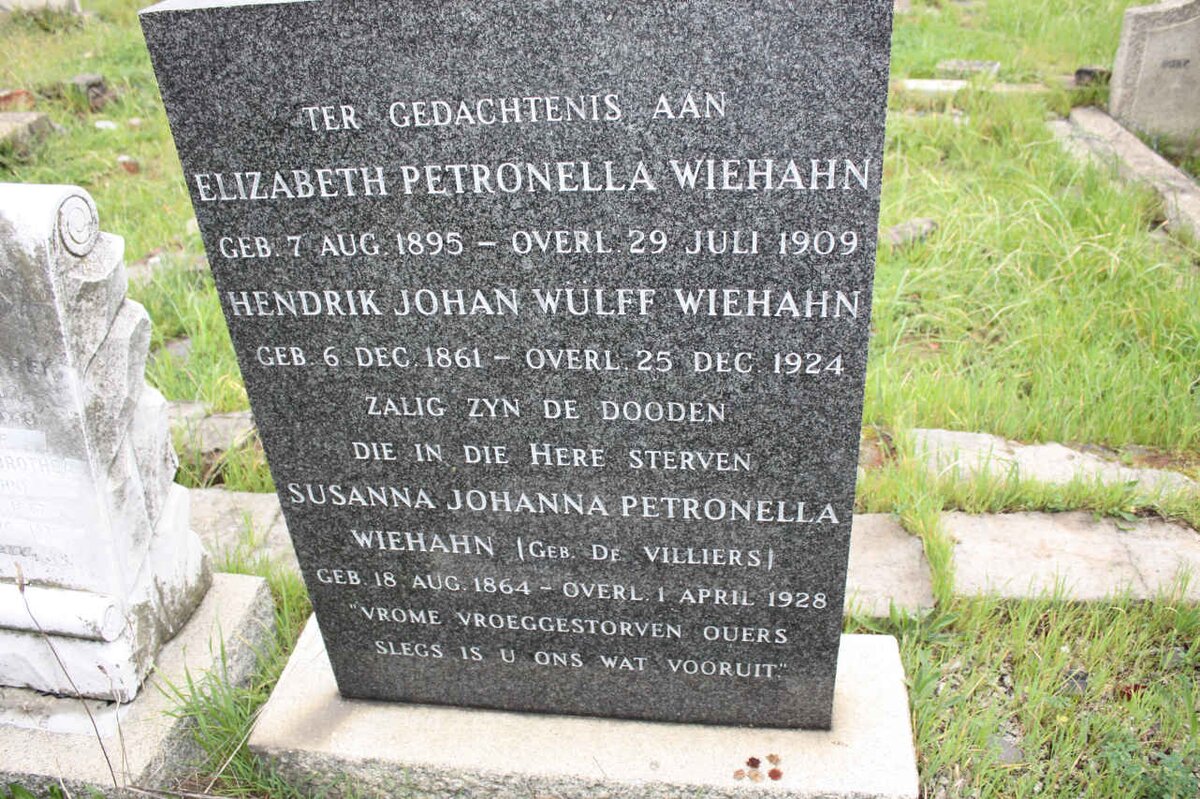 WIEHAHN :: DE VILLIERS