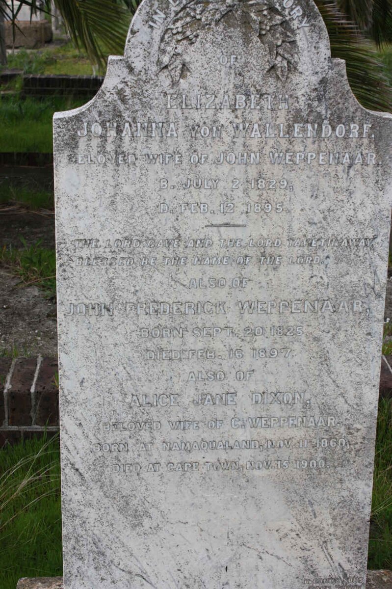 WEPPENAAR :: VON WALLENDORF :: DIXON