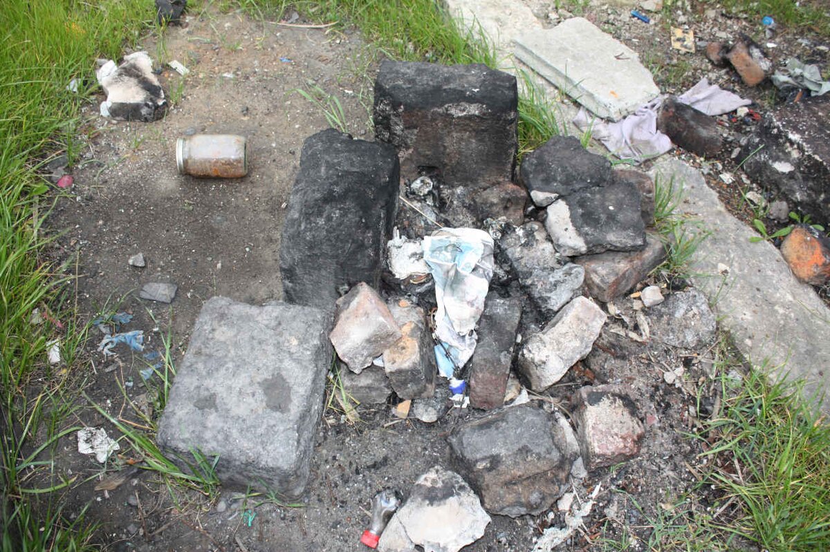 10. Remains of a fire