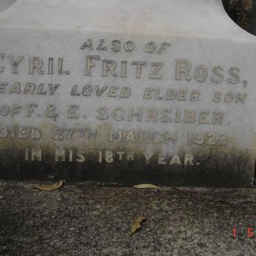 SCHREIBER Cyril Fritz Ross -1922