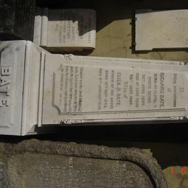 BATE Richard 1827-1897 &amp; Eliza H. 1846-1930