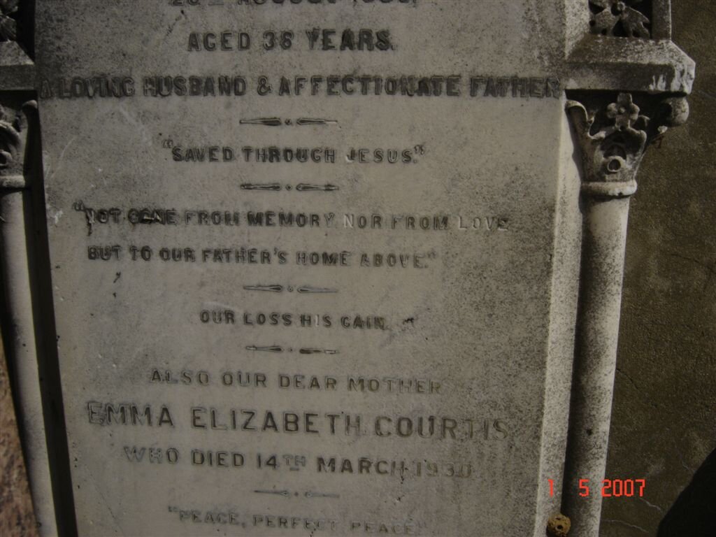 COURTIS Emma Elizabeth -1930