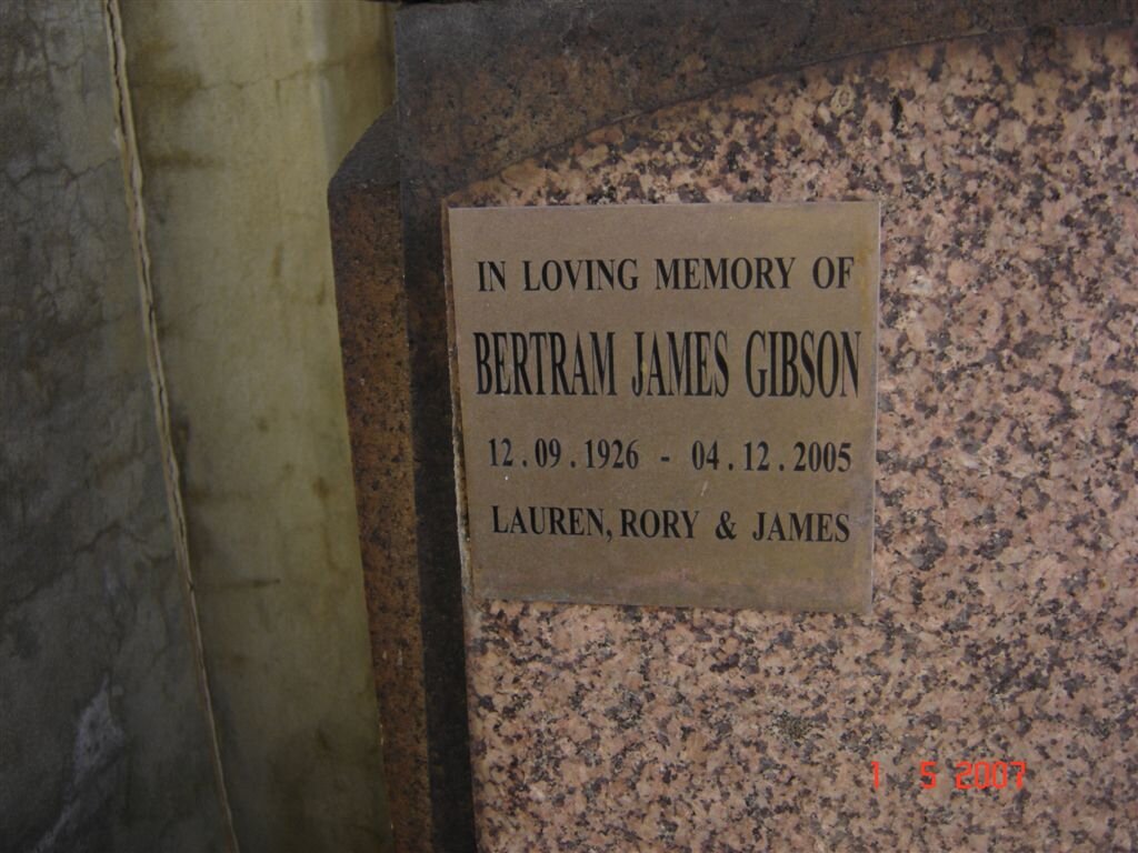 GIBSON Bertram James 1926-2005