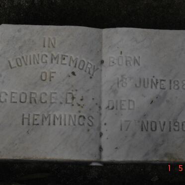 HEMMINGS George D. 1885-1903