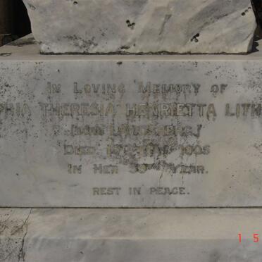 LITHMAN Sophia Theresia Henrietta nee LANDSBERG -1905