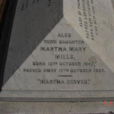MILLS Daniel 1809-1889 &amp; Ellen 1815-1877