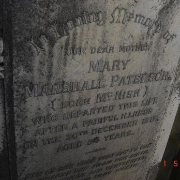 PATERSON Mary Marshall nee McNISH 1912