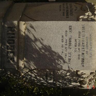 RHODES Tom -1912, RHODES Eric Harold -1976