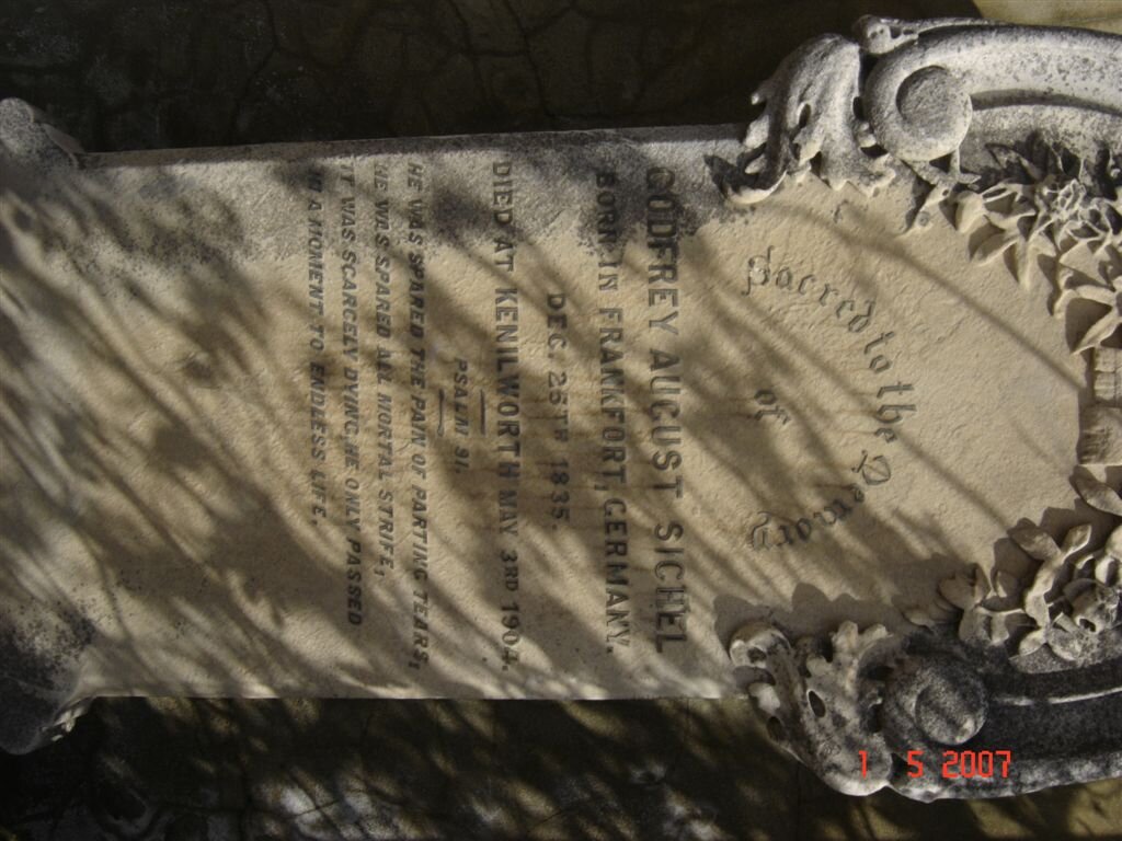 SICHEL Godfrey August 1935-1904