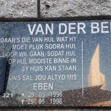 BERGH Eben, van der 1996-1996