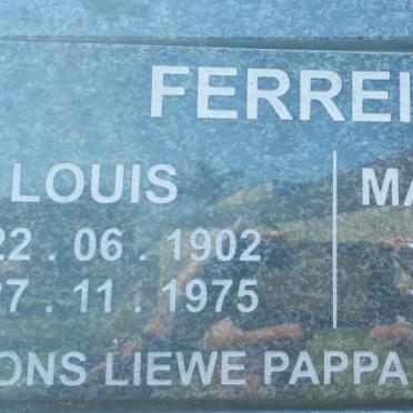 FERREIRA Louis 1902-1975 &amp; Maria Martha 1909-1994