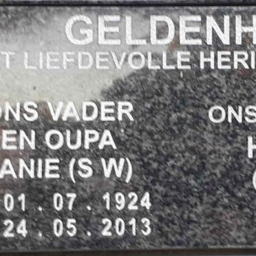 GELDENHUYS S.W. 1924-2013 &amp; H.M.R. ROSSOUW 1924-2008