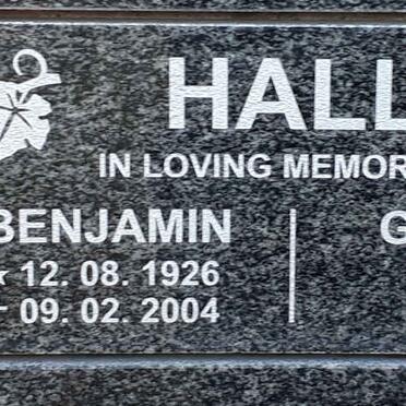 HALL Benjamin 1926-2004 &amp; Giuseppina 1925-2005