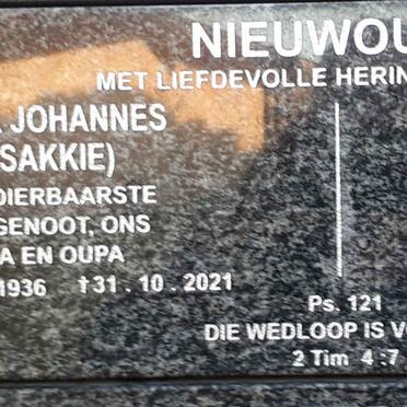NIEUWOUDT Isak Johannes 1936-2021