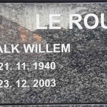 ROUX Schalk Willem, le 1940-2003